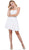 Nox Anabel - 6358 Embellished Waist Sweetheart Neckline Cocktail Dress Cocktail Dresses XS / White