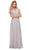 Nox Anabel - 7123 Butterfly Sleeved Dress Special Occasion Dress XS / Silver