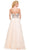 Nox Anabel - 8153 Strapless Bejeweled Bodice Long Evening Dress Special Occasion Dress XS / Nude