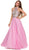 Nox Anabel - 8157 Embellished Halter Neck A-Line Dress Special Occasion Dress XS / Baby Pink