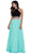 Nox Anabel - 8214 Two-Piece Bedazzled Halter Neck A-line Dress Special Occasion Dress XS / Mint & Black