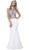 Nox Anabel - 8262 Two Piece Embroidered Mermaid Dress Special Occasion Dress XS / White