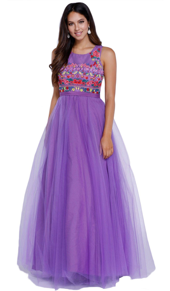 Nox Anabel's Floral Embroidered Dress: Sheer Elegance for Special Occasions