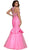 Nox Anabel - 8284 Beaded Illusion Halter Mermaid Dress Special Occasion Dress