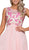 Nox Anabel - 8306 Floral Applique Illusion Bateau A-line Dress Special Occasion Dress