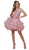 Nox Anabel - A610 Embroidered Halter Tiered A-line Dress Special Occasion Dress XS / Rose