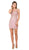 Nox Anabel - A673 Sleeveless V Neck Embellished Cocktail Dress Party Dresses XS / Rose