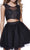 Nox Anabel - Beaded Applique Two-Piece Tulle Dress  6057 - 1 pc Black In Size S Available CCSALE S / Black