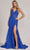 Nox Anabel C1100 - Embellished Evening Dress with Slit Prom Dresses 00 / Royal Blue