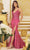Nox Anabel C1197 - Embellished High Slit Prom Gown Pageant Dresses 00 / Fuchsia