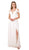 Nox Anabel - Cold Shoulder V-Neck Dress with Slit Y277 - 1 pc White in Size L Available CCSALE L / White