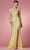 Nox Anabel E1003 - Beaded Cutout Prom Dress Prom Dresses 2 / Lemon