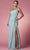 Nox Anabel E1005 - Ruche-Detailed Sheath Prom Dress Prom Dresses 2 / Sea Form