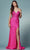 Nox Anabel E1038 - Beaded V-Neck Prom Dress Prom Dresses 2 / Fuchsia