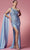 Nox Anabel E1039 - Cascade Paneled Evening Dress Evening Dresses 2 / Light Blue