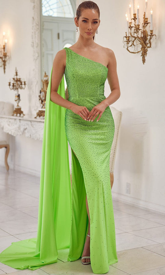 Nox Anabel E1039 - Cascade Paneled Evening Dress