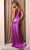 Nox Anabel E1047 - Pleated Deep V-Neck Evening Dress Evening Dresses