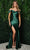 Nox Anabel E1048 - Cold Shoulder Pleated Evening Gown Evening Gown 00 / Dark Emerald