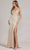 Nox Anabel E1068 - Cowl Strappy Prom Dress Evening Dresses 00 / Champagne