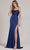 Nox Anabel E1068 - Cowl Strappy Prom Dress Evening Dresses 00 / Navy Blue