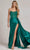 Nox Anabel E1174 - Beaded V-Neck Prom Gown Evening Dresses 00 / Emerald
