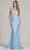 Nox Anabel E1184 - Off Shoulder Lace Corset Prom Gown Evening Dresses 00 / Light Blue
