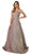 Nox Anabel - E228 Sleeveless V-neck Pleated Ballgown Special Occasion Dress XS / Rosegold