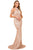 Nox Anabel - E377 Sequined High Halter Trumpet Dress Evening Dresses 4 / Rose Gold