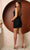 Nox Anabel E717 - Embroidered Plunging V-neck Short Dress Cocktail Dresses