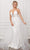 Nox Anabel - F485 Beaded Lace Deep V Neck Trumpet Dress Evening Dresses 2 / White