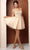 Nox Anabel F732 - Embellished Deep Sweetheart Short Dress Cocktail Dress 00 / Champagne