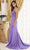 Nox Anabel G1150 - V-Neck Strappy Back Prom Gown Evening Dresses 00 / Purple