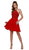 Nox Anabel - G657 Applique Halter Neck A-line Dress Special Occasion Dress XS / Red