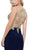 Nox Anabel - Gilded Bateau Neck Sheath Cocktail Dress 6312 - 1 pc Navy In Size L Available CCSALE L / Navy