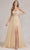 Nox Anabel J1089 - Sleeveless Sheer Embroidered Ballgown Ball Gowns 00 / Champagne