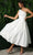 Nox Anabel JE931W - Asymmetrical Neckline Tea-Length Dress Cocktail Dresses 4 / White