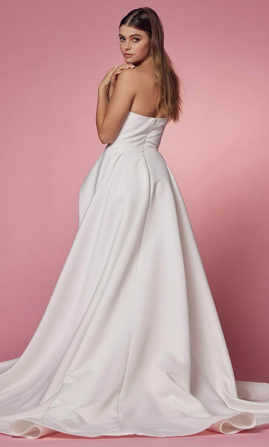 Nox Anabel JW938 - Strapless Minimalist Slit Gown