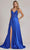 Nox Anabel K1121 - Embroidered Sleeveless A-line Evening Gown Prom Dresses 00 / Royal Blue