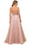 Nox Anabel - L342 Bejeweled Bodice Cold Shoulder Long Gown Bridesmaid Dresses