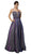 Nox Anabel - M271 Illusion Plunge Glitter A-Line Gown Special Occasion Dress XS / Purple