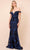 Nox Anabel P418 - Off Shoulder Embellished Evening Gown Special Occasion Dress 2 / Black & Royal