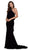 Nox Anabel - Q132 Halter Neck Trumpet Dress With Sweep Train Special Occasion Dress XS / Black