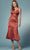 Nox Anabel R1027 - Tea Length Cowl Cocktail Dress Cocktail Dresses 2 / Rusty Rose