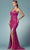 Nox Anabel R1031 - Beaded Cowl Prom Dress with Slit Prom Dresses