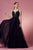 Nox Anabel - R357 Plunging Embroidered Lace Bodice Gown Prom Dresses 2 / Black