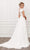 Nox Anabel - R471 V Neck Soft Flowy A-line Dress Special Occasion Dress In White