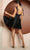 Nox Anabel R701 - Pleated Plunging V-neck Short Dress Cocktail Dresses