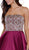 Nox Anabel Strapless Bejeweled Sleek A-Line Gown CCSALE XS / Burgundy