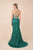 Nox Anabel - Strappy Plunging V-neck Evening Gown - 1 pc Green In Size S Available CCSALE S / Green