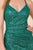 Nox Anabel - Strappy Plunging V-neck Evening Gown - 1 pc Green In Size S Available CCSALE S / Green